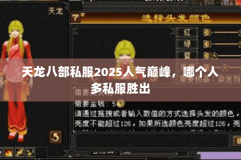 天龙八部私服2025人气巅峰，哪个人多私服胜出