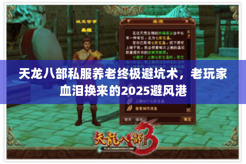 天龙八部私服养老终极避坑术，老玩家血泪换来的2025避风港