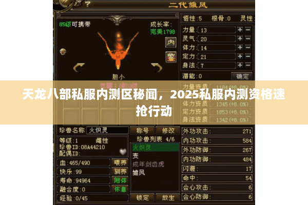 天龙八部私服内测区秘闻,2025私服内测资格速抢行动 天龙八部私服内测区秘闻,2025私服内测资格速抢行动