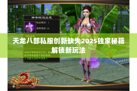 天龙八部私服创新缺失2025独家秘籍解锁新玩法