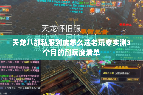 天龙八部私服到底怎么选老玩家实测3个月的耐玩度清单 天龙八部私服到底怎么选老玩家实测3个月的耐玩度清单