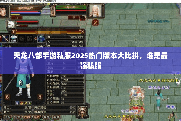 天龙八部手游私服2025热门版本大比拼，谁是最强私服