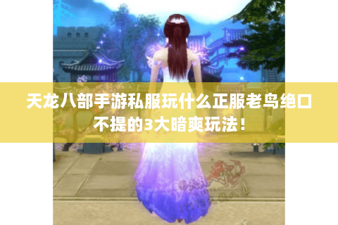 天龙八部手游私服玩什么正服老鸟绝口不提的3大暗爽玩法！