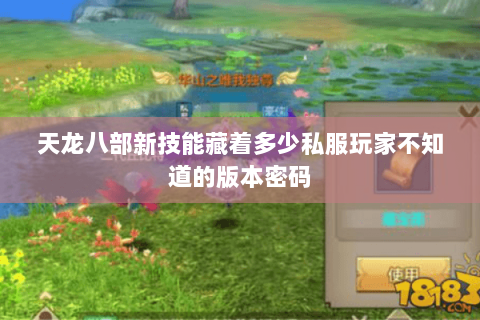 天龙八部新技能藏着多少私服玩家不知道的版本密码