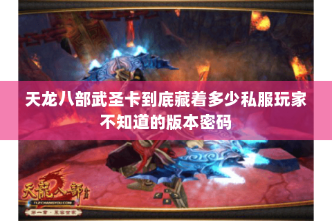 天龙八部武圣卡到底藏着多少私服玩家不知道的版本密码 天龙八部武圣卡到底藏着多少私服玩家不知道的版本密码