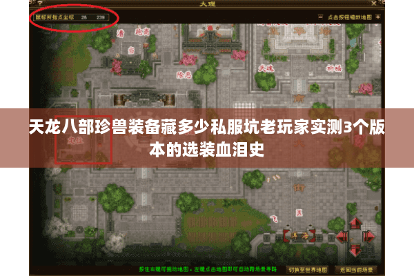 天龙八部珍兽装备藏多少私服坑老玩家实测3个版本的选装血泪史