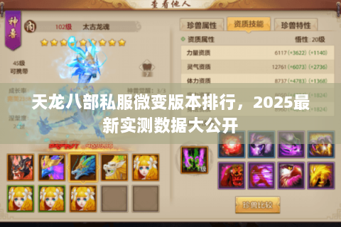 天龙八部私服微变版本排行,2025最新实测数据大公开 天龙八部私服微变版本排行,2025最新实测数据大公开