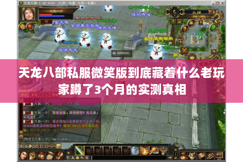 天龙八部私服微笑版到底藏着什么老玩家蹲了3个月的实测真相 天龙八部私服微笑版到底藏着什么老玩家蹲了3个月的实测真相