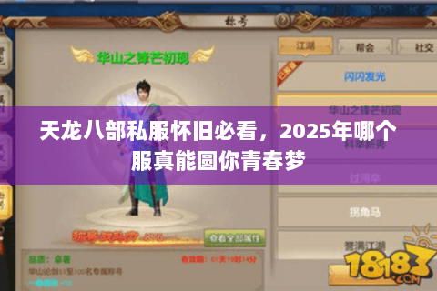 天龙八部私服怀旧必看,2025年哪个服真能圆你青春梦 天龙八部私服怀旧必看,2025年哪个服真能圆你青春梦