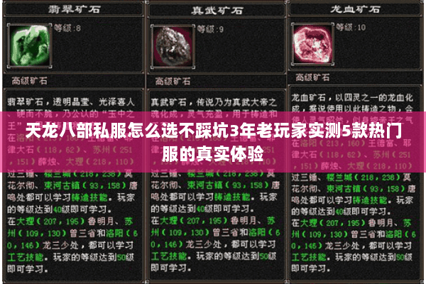 天龙八部私服怎么选不踩坑3年老玩家实测5款热门服的真实体验 天龙八部私服怎么选不踩坑3年老玩家实测5款热门服的真实体验