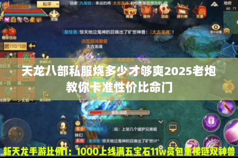 天龙八部私服烧多少才够爽2025老炮教你卡准性价比命门 天龙八部私服烧多少才够爽2025老炮教你卡准性价比命门