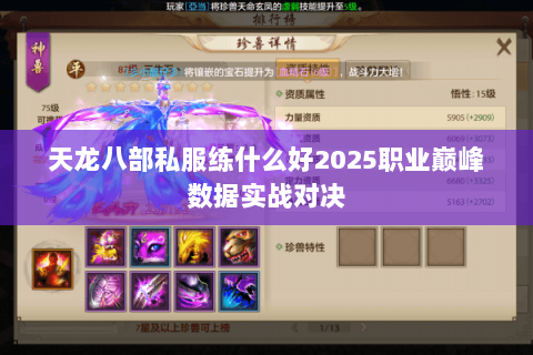 天龙八部私服练什么好2025职业巅峰数据实战对决 天龙八部私服练什么好2025职业巅峰数据实战对决