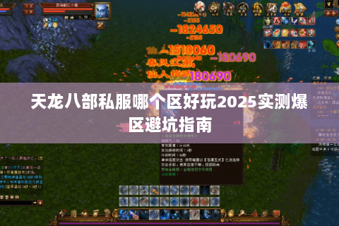 天龙八部私服哪个区好玩2025实测爆区避坑指南