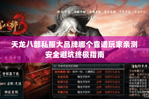 天龙八部私服大品牌哪个靠谱玩家亲测安全避坑终极指南 天龙八部私服大品牌哪个靠谱玩家亲测安全避坑终极指南