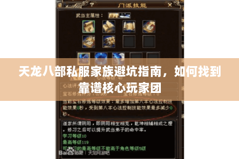 天龙八部私服家族避坑指南,如何找到靠谱核心玩家团 天龙八部私服家族避坑指南,如何找到靠谱核心玩家团