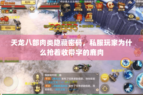 天龙八部肉类隐藏密码，私服玩家为什么抢着收带字的鹿肉