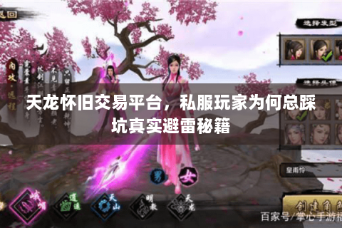 天龙怀旧交易平台，私服玩家为何总踩坑真实避雷秘籍