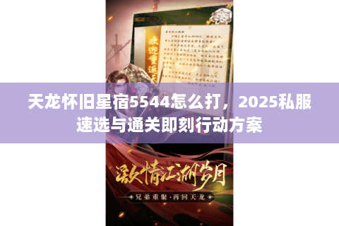 天龙怀旧星宿5544怎么打，2025私服速选与通关即刻行动方案