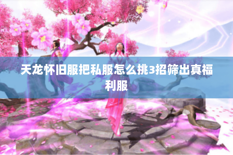 天龙怀旧服把私服怎么挑3招筛出真福利服