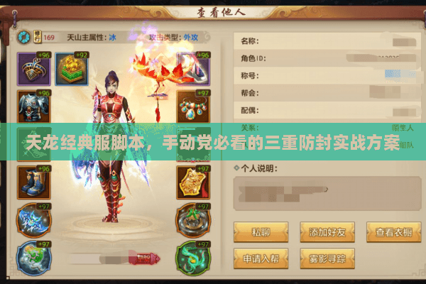 天龙经典服脚本，手动党必看的三重防封实战方案
