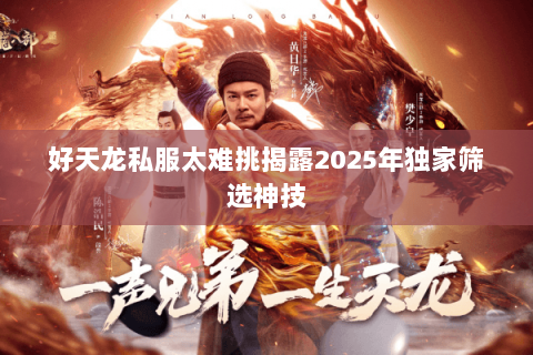好天龙私服太难挑揭露2025年独家筛选神技