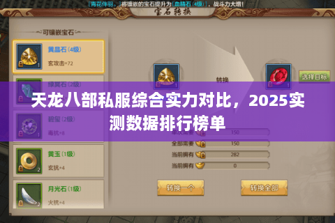 天龙八部私服综合实力对比,2025实测数据排行榜单 天龙八部私服综合实力对比,2025实测数据排行榜单