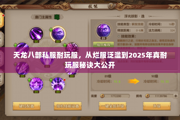 天龙八部私服耐玩服,从烂服泛滥到2025年真耐玩服秘诀大公开 天龙八部私服耐玩服,从烂服泛滥到2025年真耐玩服秘诀大公开