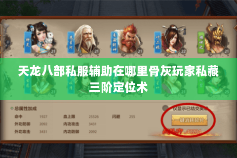 天龙八部私服辅助在哪里骨灰玩家私藏三阶定位术 天龙八部私服辅助在哪里骨灰玩家私藏三阶定位术