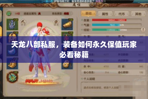 天龙八部私服,装备如何永久保值玩家必看秘籍 天龙八部私服,装备如何永久保值玩家必看秘籍