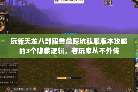 玩新天龙八部段誉总踩坑私服版本攻略的3个隐藏逻辑，老玩家从不外传