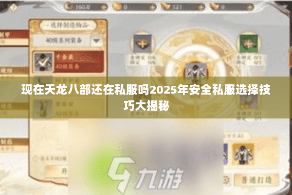 现在天龙八部还在私服吗2025年安全私服选择技巧大揭秘 现在天龙八部还在私服吗2025年安全私服选择技巧大揭秘