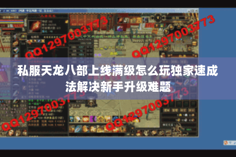 私服天龙八部上线满级怎么玩独家速成法解决新手升级难题 私服天龙八部上线满级怎么玩独家速成法解决新手升级难题