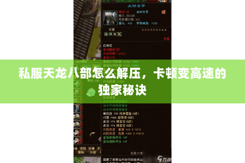 私服天龙八部怎么解压,卡顿变高速的独家秘诀 私服天龙八部怎么解压,卡顿变高速的独家秘诀
