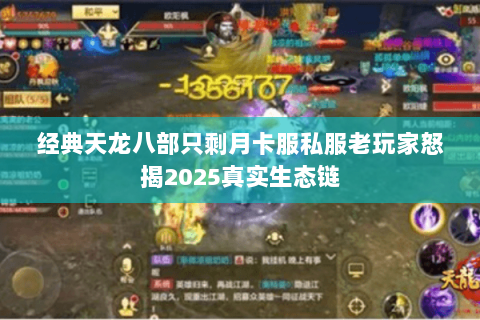 经典天龙八部只剩月卡服私服老玩家怒揭2025真实生态链