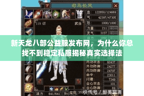 新天龙八部公益服发布网,为什么你总找不到稳定私服揭秘真实选择法 新天龙八部公益服发布网,为什么你总找不到稳定私服揭秘真实选择法