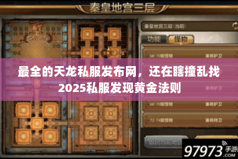 最全的天龙私服发布网，还在瞎撞乱找2025私服发现黄金法则