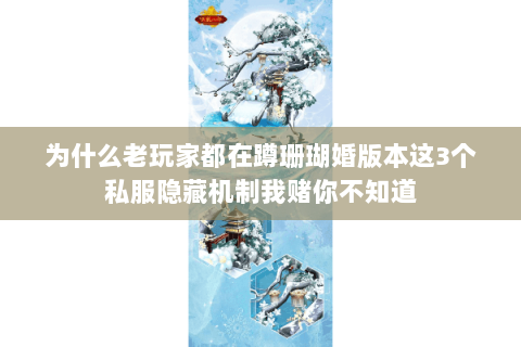 为什么老玩家都在蹲珊瑚婚版本这3个私服隐藏机制我赌你不知道 为什么老玩家都在蹲珊瑚婚版本这3个私服隐藏机制我赌你不知道