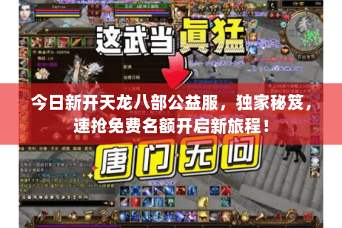 今日新开天龙八部公益服,独家秘笈,速抢免费名额开启新旅程! 今日新开天龙八部公益服,独家秘笈,速抢免费名额开启新旅程!