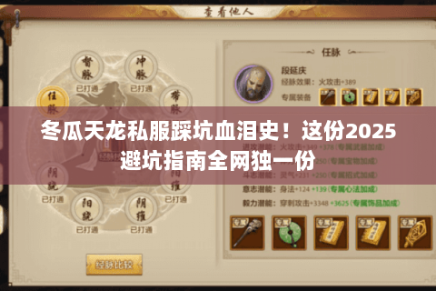 冬瓜天龙私服踩坑血泪史!这份2025避坑指南全网独一份 冬瓜天龙私服踩坑血泪史!这份2025避坑指南全网独一份