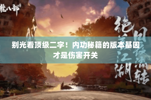 别光看顶级二字!内功秘籍的版本基因才是伤害开关 别光看顶级二字!内功秘籍的版本基因才是伤害开关