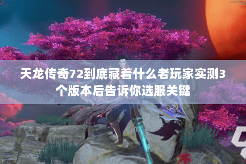 天龙传奇72到底藏着什么老玩家实测3个版本后告诉你选服关键 天龙传奇72到底藏着什么老玩家实测3个版本后告诉你选服关键