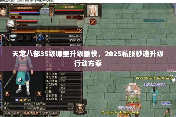 天龙八部35级哪里升级最快，2025私服秒速升级行动方案