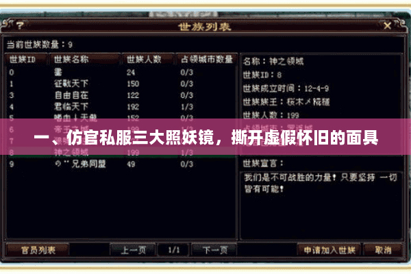 一、仿官私服三大照妖镜,撕开虚假怀旧的面具 一、仿官私服三大照妖镜,撕开虚假怀旧的面具