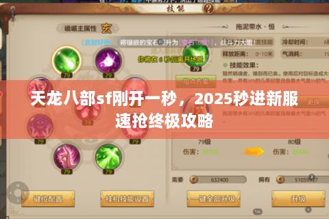 天龙八部sf刚开一秒,2025秒进新服速抢终极攻略 天龙八部sf刚开一秒,2025秒进新服速抢终极攻略