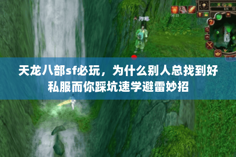 天龙八部sf必玩,为什么别人总找到好私服而你踩坑速学避雷妙招 天龙八部sf必玩,为什么别人总找到好私服而你踩坑速学避雷妙招