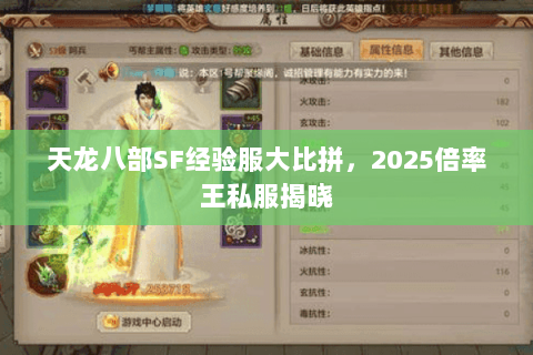 天龙八部SF经验服大比拼，2025倍率王私服揭晓