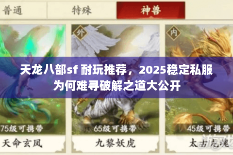 天龙八部sf 耐玩推荐,2025稳定私服为何难寻破解之道大公开 天龙八部sf 耐玩推荐,2025稳定私服为何难寻破解之道大公开