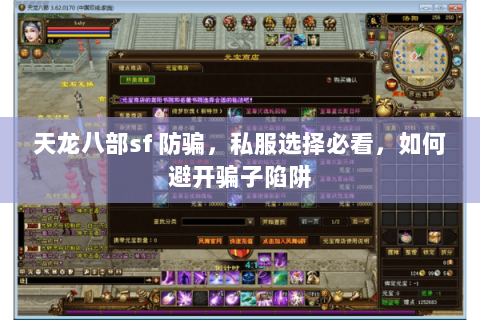 天龙八部sf 防骗,私服选择必看,如何避开骗子陷阱 天龙八部sf 防骗,私服选择必看,如何避开骗子陷阱