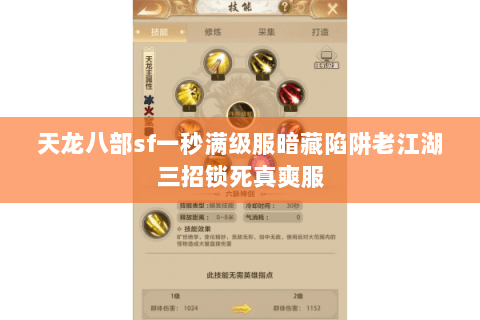 天龙八部sf一秒满级服暗藏陷阱老江湖三招锁死真爽服 天龙八部sf一秒满级服暗藏陷阱老江湖三招锁死真爽服