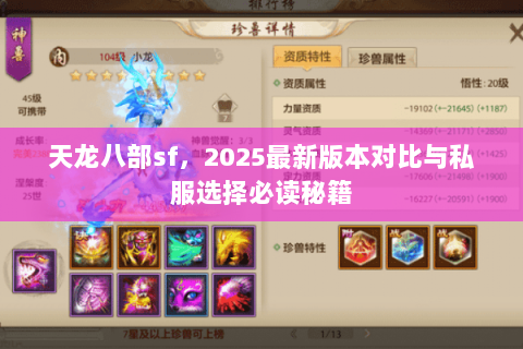 天龙八部sf,2025最新版本对比与私服选择必读秘籍 天龙八部sf,2025最新版本对比与私服选择必读秘籍